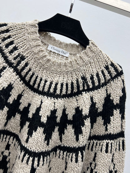 DIOR 25S JACQUARD KNIT SWEATER 668
