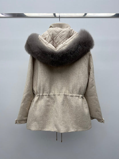 LP 26S FUR-COLLAR KNIT JACKET 471