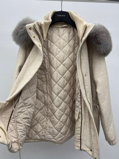 LP 26S FUR-COLLAR KNIT JACKET 471