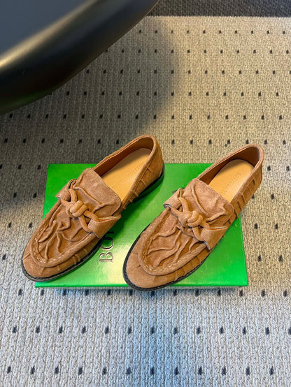 BOTTEGA VENETA 26S LOAFERS IN BROWN SUEDE
