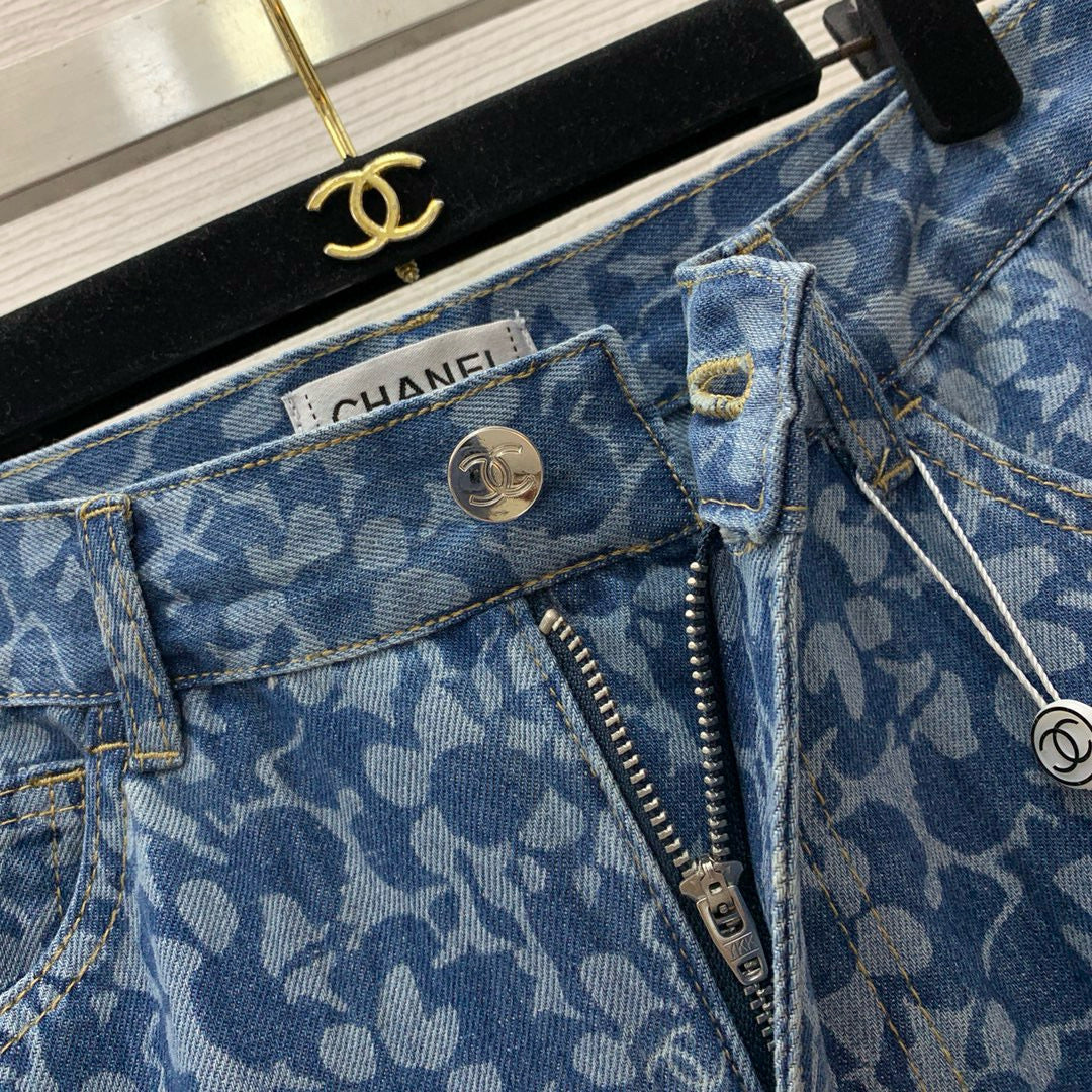 CC Jeans Printed Denim Blue and Dark Blue