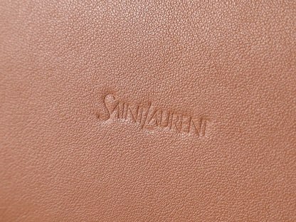YSL Y BUCKET BAG 30 IN BROWN CALFSKIN