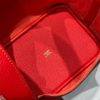 HM PICOTIN LOCK 18 RED CALFSKIN