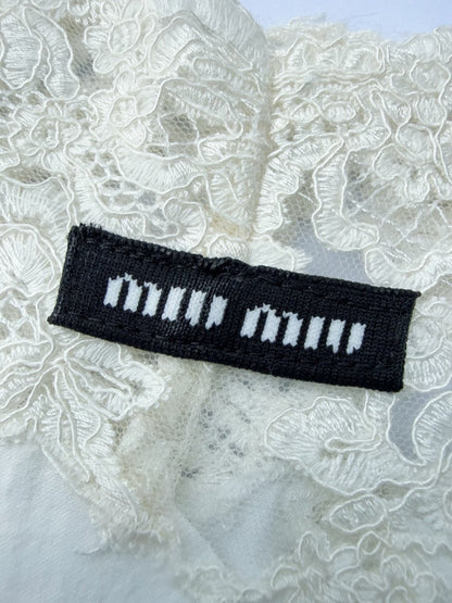 MIUMIU 25S STRAPPY DRESS IN WHITE 918243