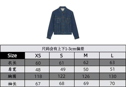 CLASSIC TRUCKER JACKET INDIGO DENIM CONTRAST STITCHING SILVER BUTTONS          Ask ChatGPT