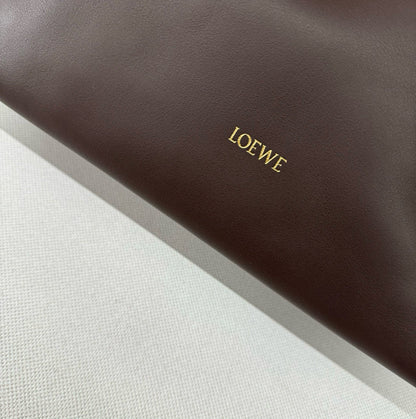 LOE 30 FLAMENCO PURSE BUCKET IN CHESTNUT BROWN CALFSKIN