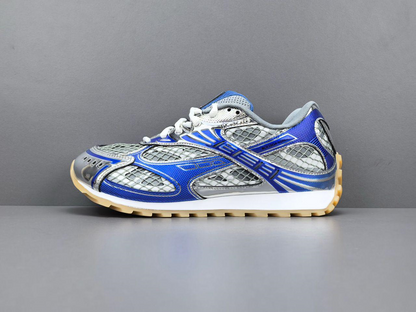 BV SNEAKERS IN SILVER AND BLUE MESH