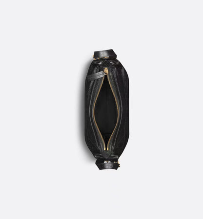 CD SHOULDER BAG 25 IN BLACK CALFSKIN GOLD HARDWARE TP2