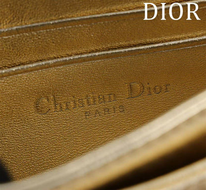 CD BAG 21 IN GOLD CALFSKIN WITH GOLD HARDWARE