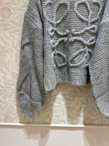 LOEWE SWEATER IN GREY KNITTING
