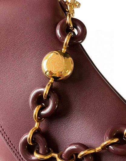 LOE OLA BAG 26 IN BURGUNDY RED CALFSKIN