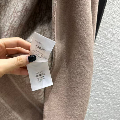 DIOR HOODED COAT IN DARK BEIGE WOOL