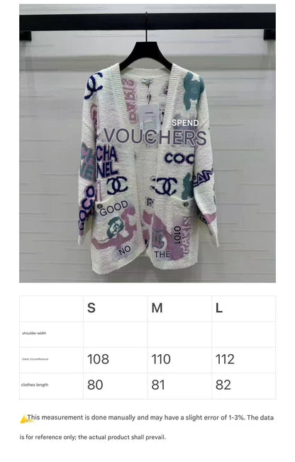CC LONG CARDIGAN IN COLORFUL WOOL