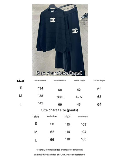 CC WHITE LOGO SET IN BLACK WOOL