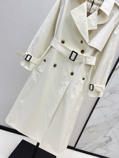 BURBERRY LONG COAT IN WHITE