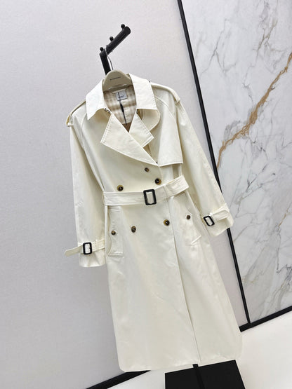 BURBERRY LONG COAT IN WHITE