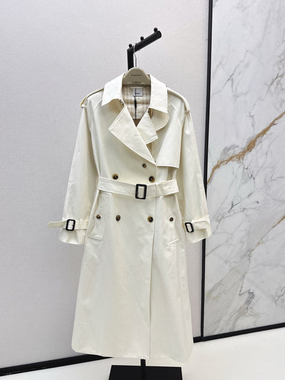 BURBERRY LONG COAT IN WHITE