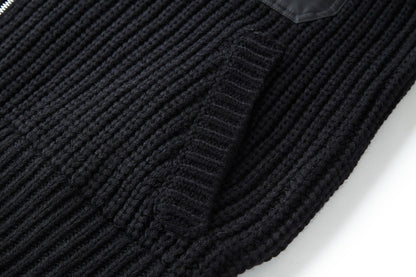 PRADA ZIP-UP IN BLACK WOOL