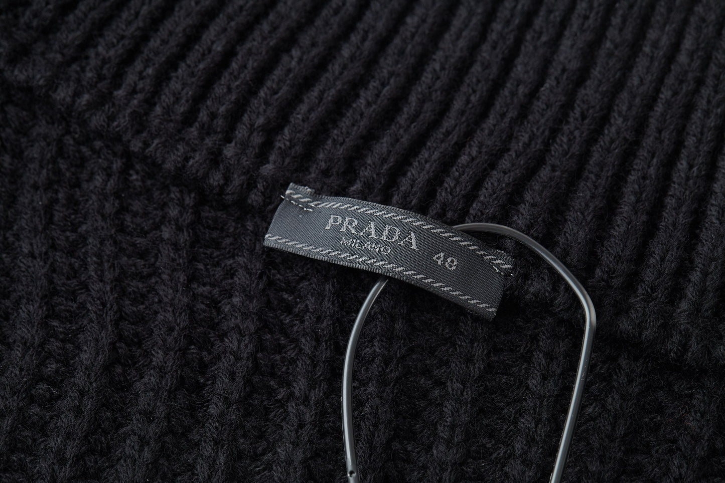 PRADA ZIP-UP IN BLACK WOOL