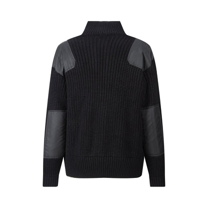 PRADA ZIP-UP IN BLACK WOOL