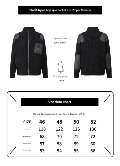 PRADA ZIP-UP IN BLACK WOOL