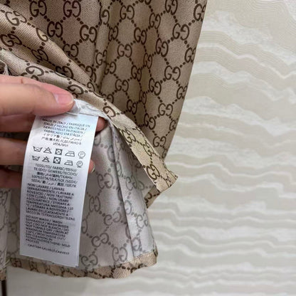 GG SHIRT IN BEIGE MIX BROWN