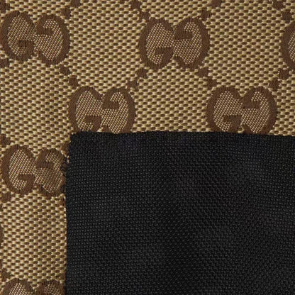 GG TECHNICAL FABRIC JACQUARD JACKET IN BEIGE AND DARK BROWN