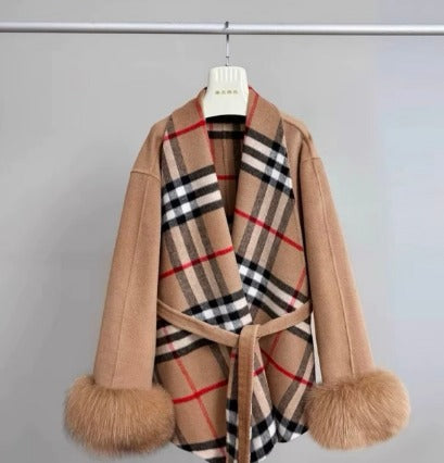 BURBERRY 25S PLAID WOOL COAT 133