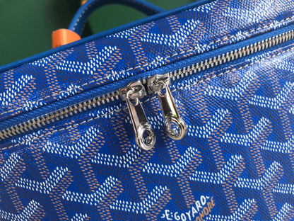 MUSE VANITY CASE 20 IN BLUE GOYARDINE CANVAS