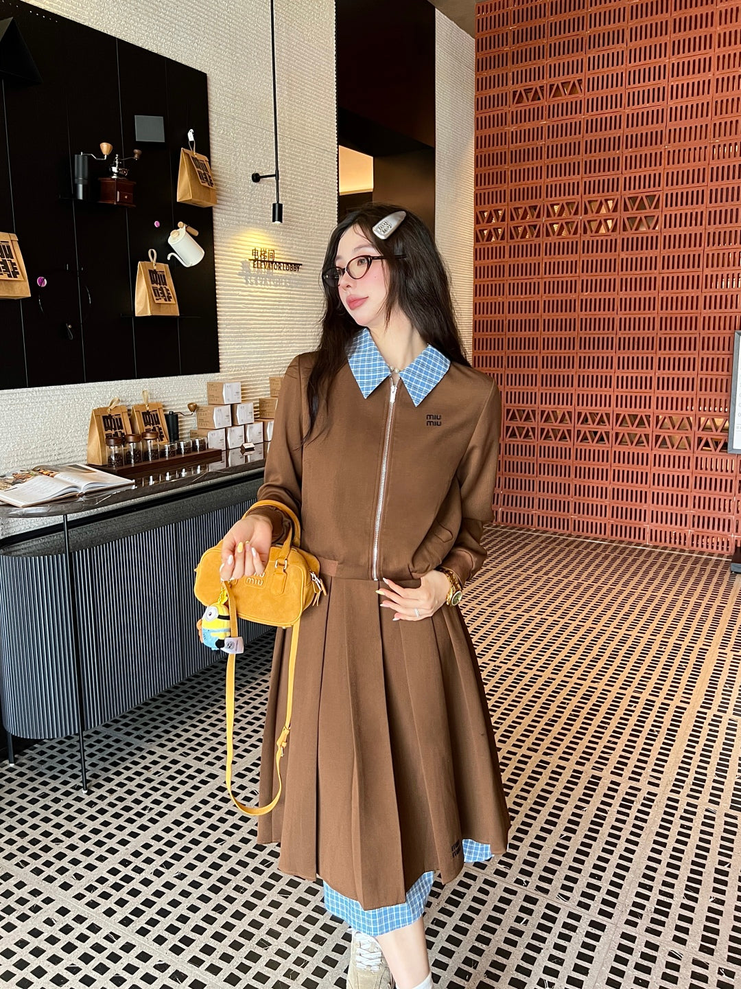 MIUMIU TOP & SKIRT SET STYLE 131