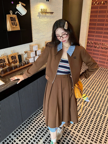 MIUMIU TOP & SKIRT SET STYLE 131