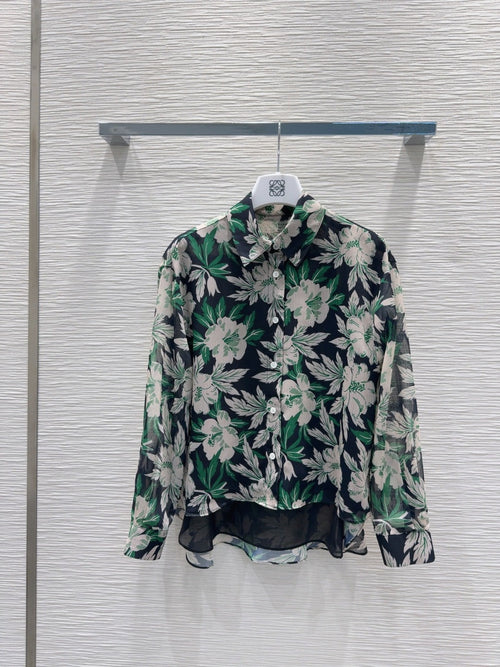 Loewe 2025 Floral Shirt Polyester Fiber