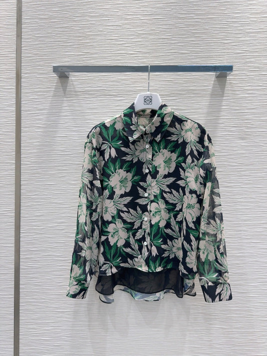 Loewe 2025 Floral Shirt Polyester Fiber