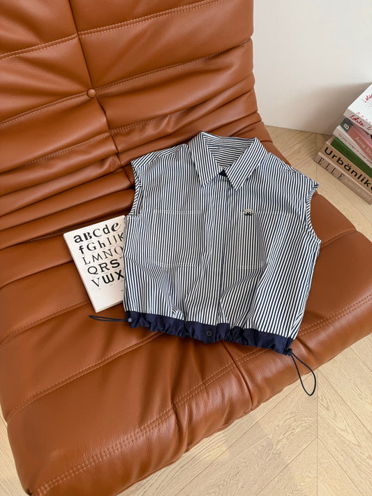 CC STRIPED SHIRT WITH METAL DETAILING 265778