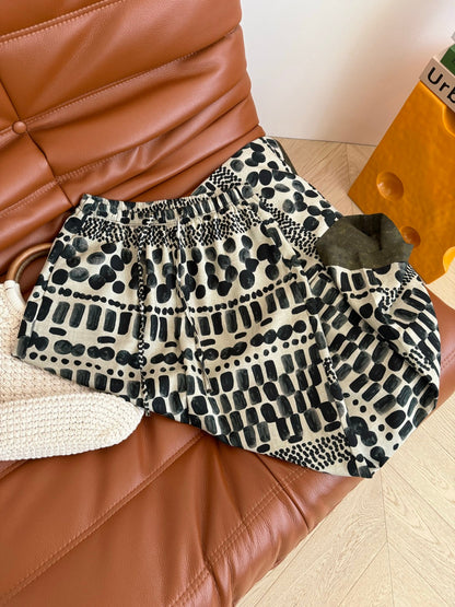 LINEN 25S PRINTED PANTS 265699