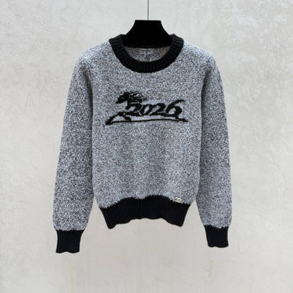 CHANEL 25S LONG-SLEEVE ROUND-NECK SWEATER 515