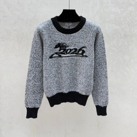 CHANEL 25S LONG-SLEEVE ROUND-NECK SWEATER 515