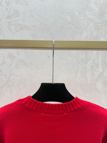 DIOR 25S LONG-SLEEVE KNIT CREWNECK SWEATER 641