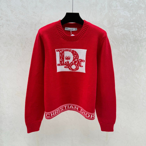DIOR 25S LONG-SLEEVE KNIT CREWNECK SWEATER 641