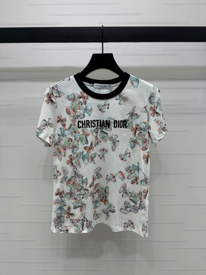 Dior 25C T-Shirt Papillon multicolore Pattern 228799