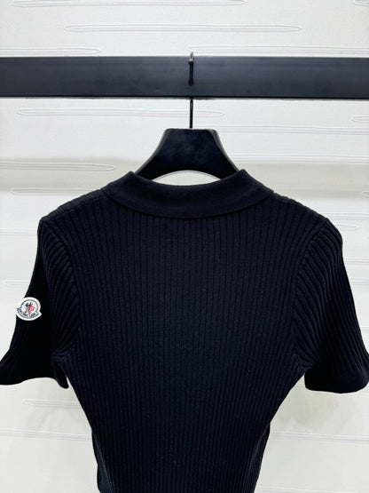 MONCLER 25S SHORT-SLEEVE KNIT TOP 255893