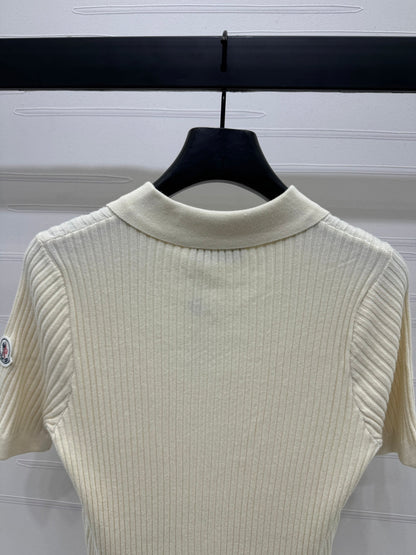 MONCLER 25S SHORT-SLEEVE KNIT TOP 255895