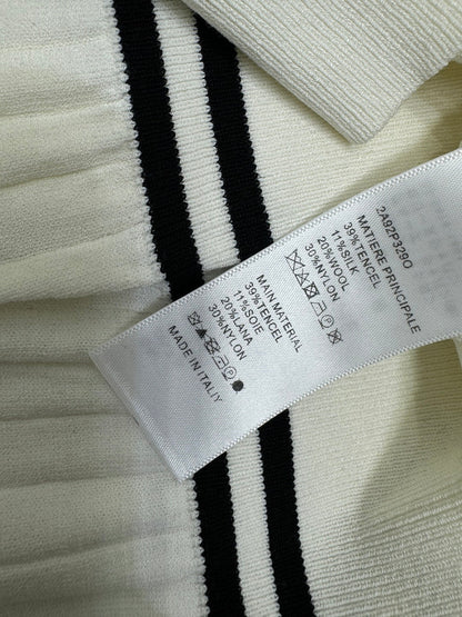 CELINE SHORT-SLEEVE KNIT TOP WHITE 274818