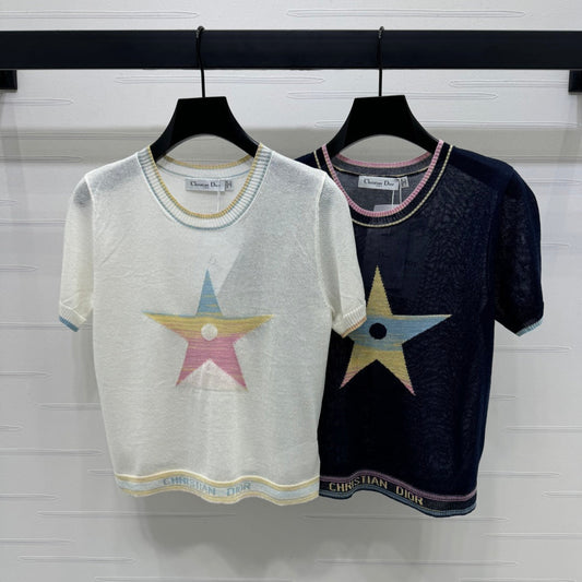 DIOR SHORT-SLEEVE KNIT TOP 269459
