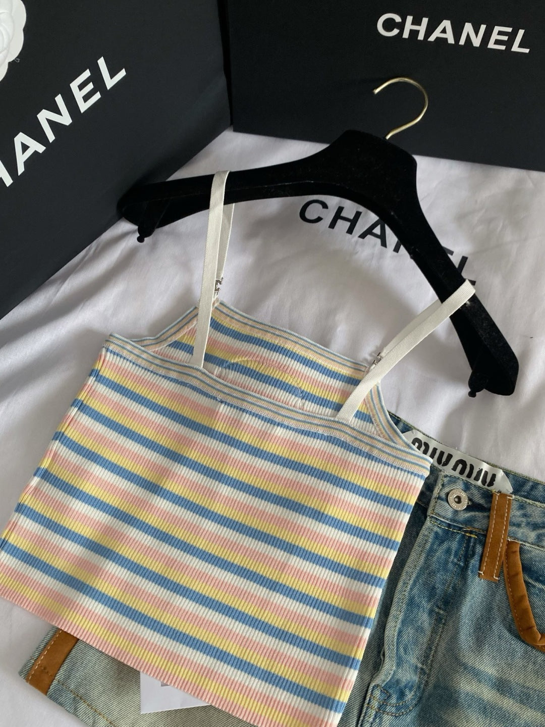 CHANEL KNIT CAMISOLE TOP 256898