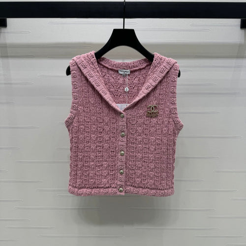 CHANEL 25S CROCHET SLEEVELESS VEST 264180
