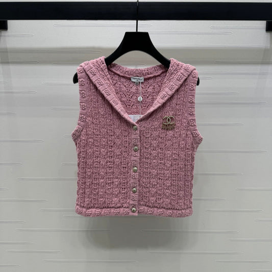 CHANEL 25S CROCHET SLEEVELESS VEST 264180