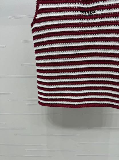 PRAD 25S STRIPED SWEATER 264183