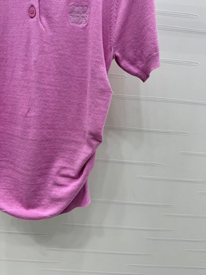PRAD 25S SHORT SLEEVE KNIT TOP 264121