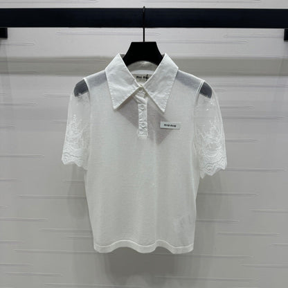 MIU 25SSEE THROUGH COLLAR SHIRT 264111